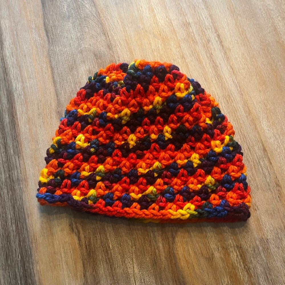 Pride rainbow handmade hat/beanie unisex